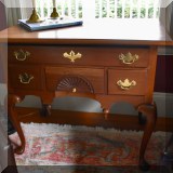 F13. Mahogany lowboy with shell carved drawer. 30”h x 35”w x 23”d 